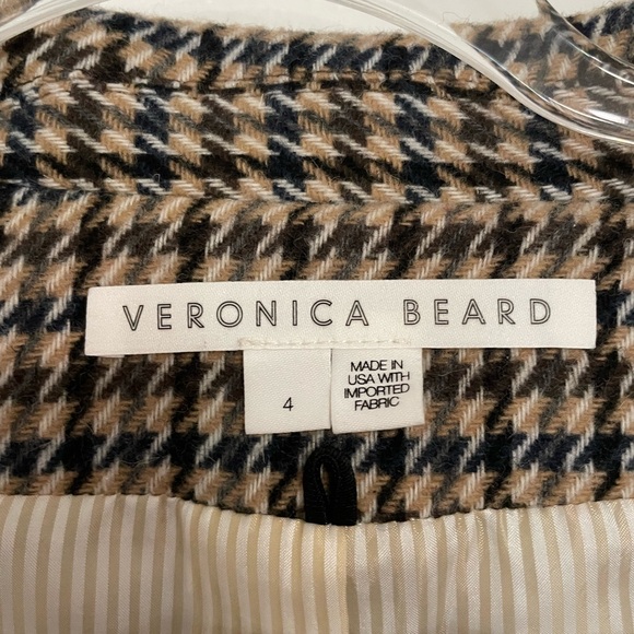 Veronica Beard Brown Houndstooth Blazer - Picture 2 of 8